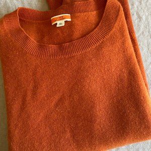 J. Crew Cashmere Crewneck Sweater - Burnt Orange - XL